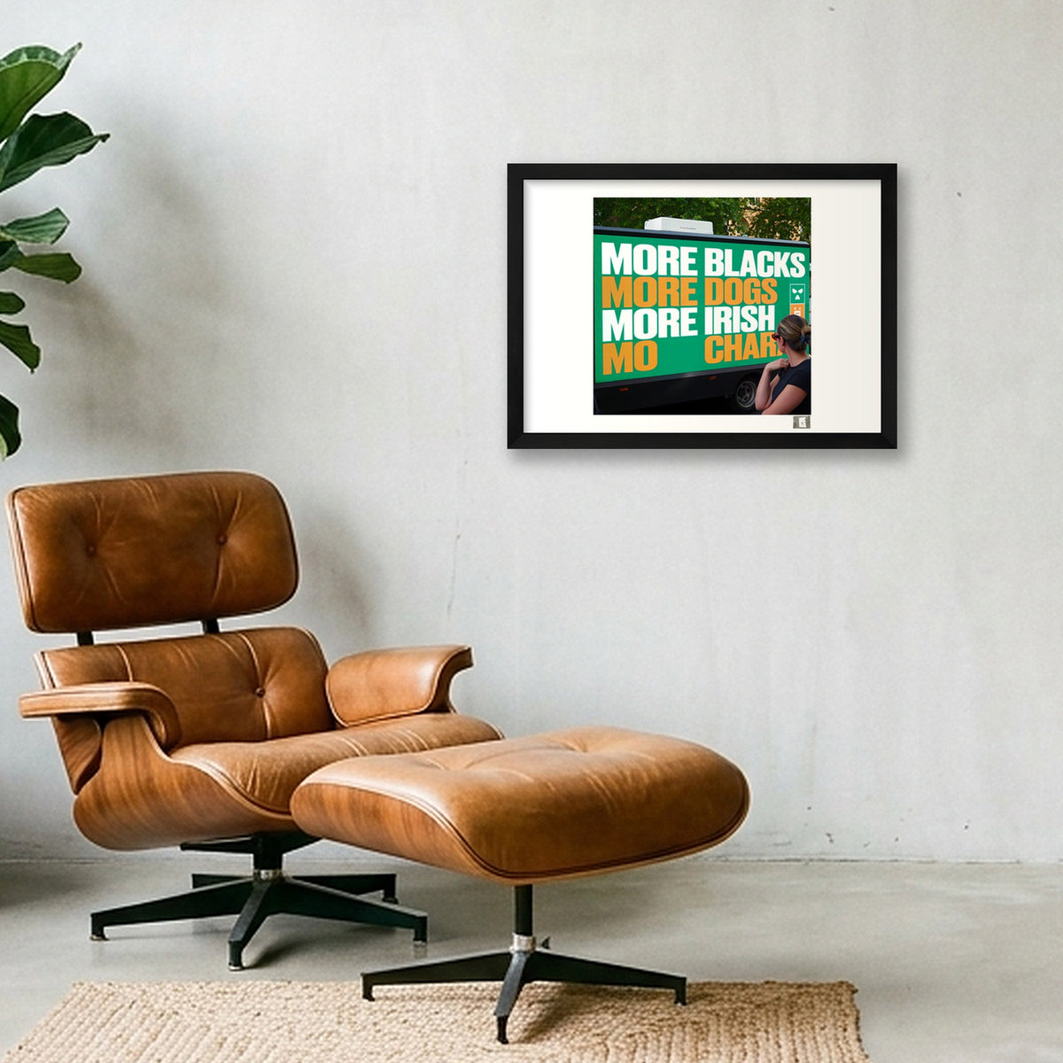 More Blacks, More Dogs, More Irish, Mo Chara — A3 (42×30cm, 16×12") Black Frame