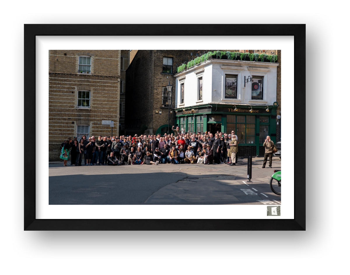 London Tattoo Society 70th Anniversary Group Photo — framed